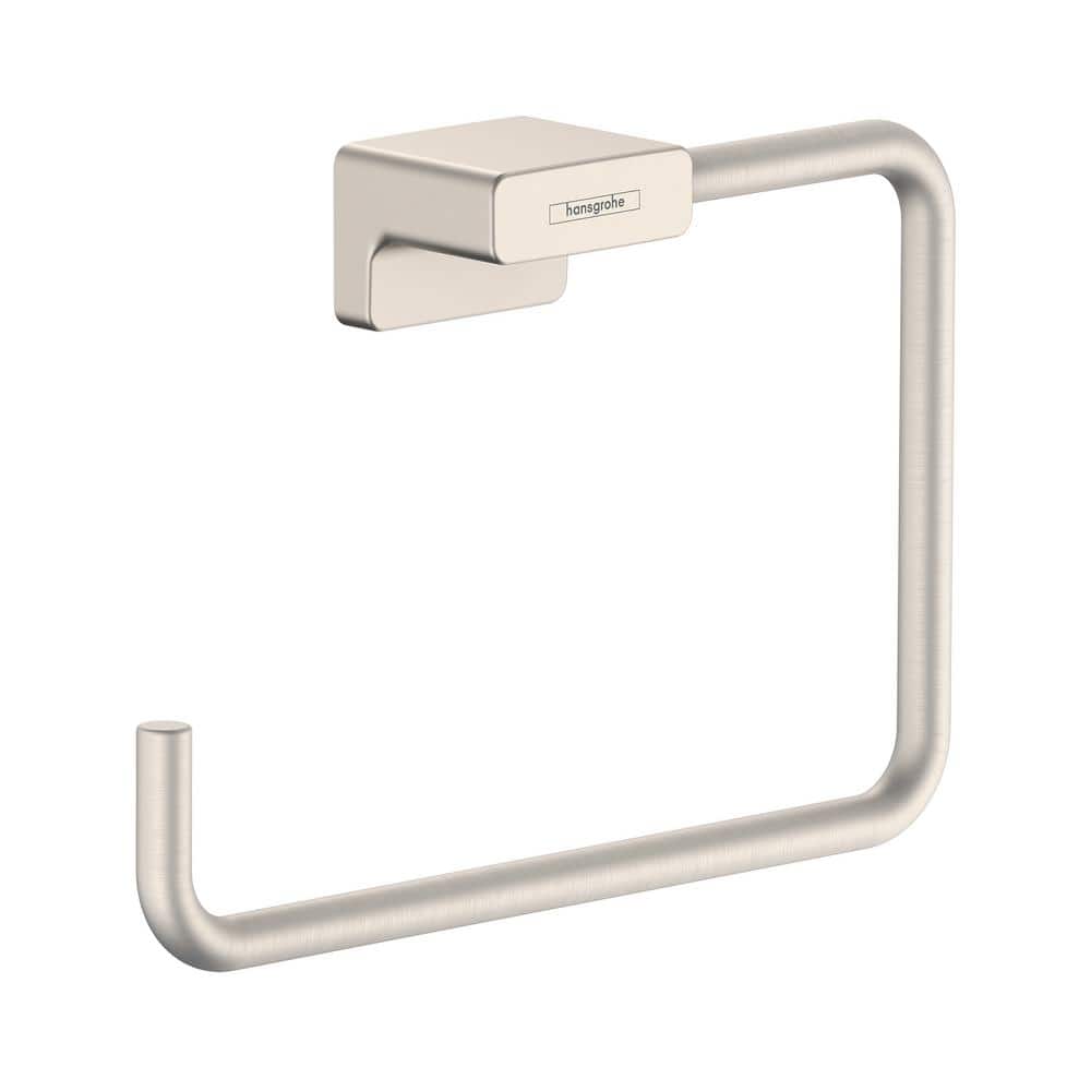 Brushed Nickel Modern Wall Mounted Towel Ring