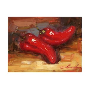 Chili Peppers Hidden Floater Frame Food Wall Art 14 in. x 19 in.