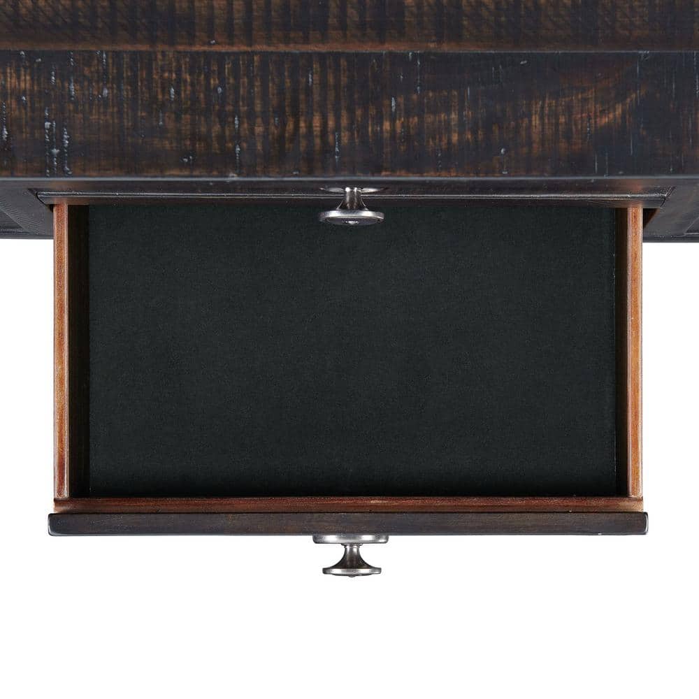 Transitional Espresso Rectangular Coffee Table with Lift-Top and Storage