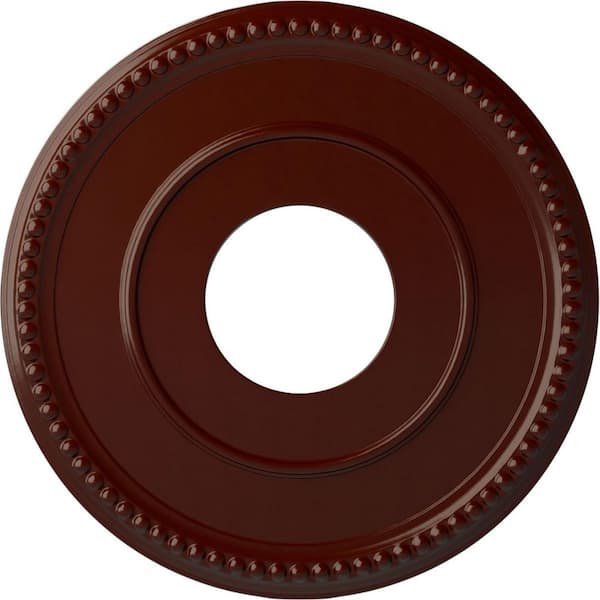 Ekena Millwork 3/4" x 12-1/2" x 12-1/2" Polyurethane Bradford Ceiling Medallion, Brushed Mahogany