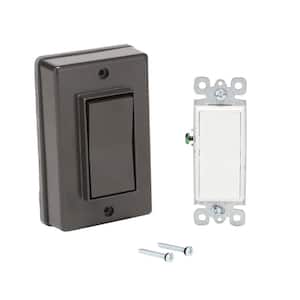 1-Gang Metal Weatherproof Single Decorator Switch and Electrical Cover Kit, Bronze