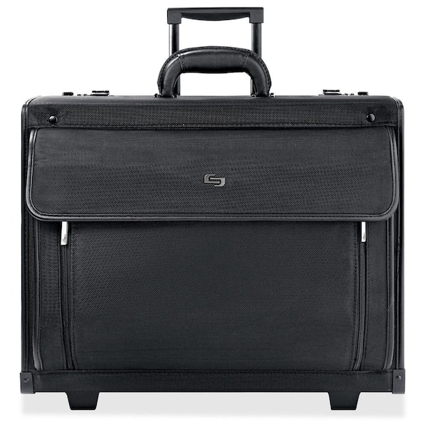 SOLO 16 in. Black Polyvinyl Notebook Roller Carrying Case with Handle
