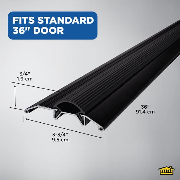 M-D Building Products 3.75 in. x 36 in. Black Aluminum and Vinyl