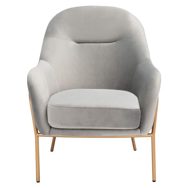 SAFAVIEH Eleazer Gray/Gold Upholstered Side Chairs ACH6202D - The Home ...