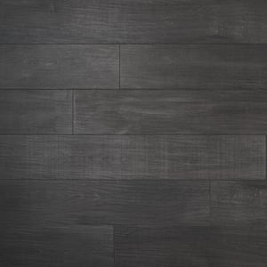Montgomery Black 8 in. x 48 in. Matte Porcelain Floor and Wall Tile (15.49 sq. ft./Case)