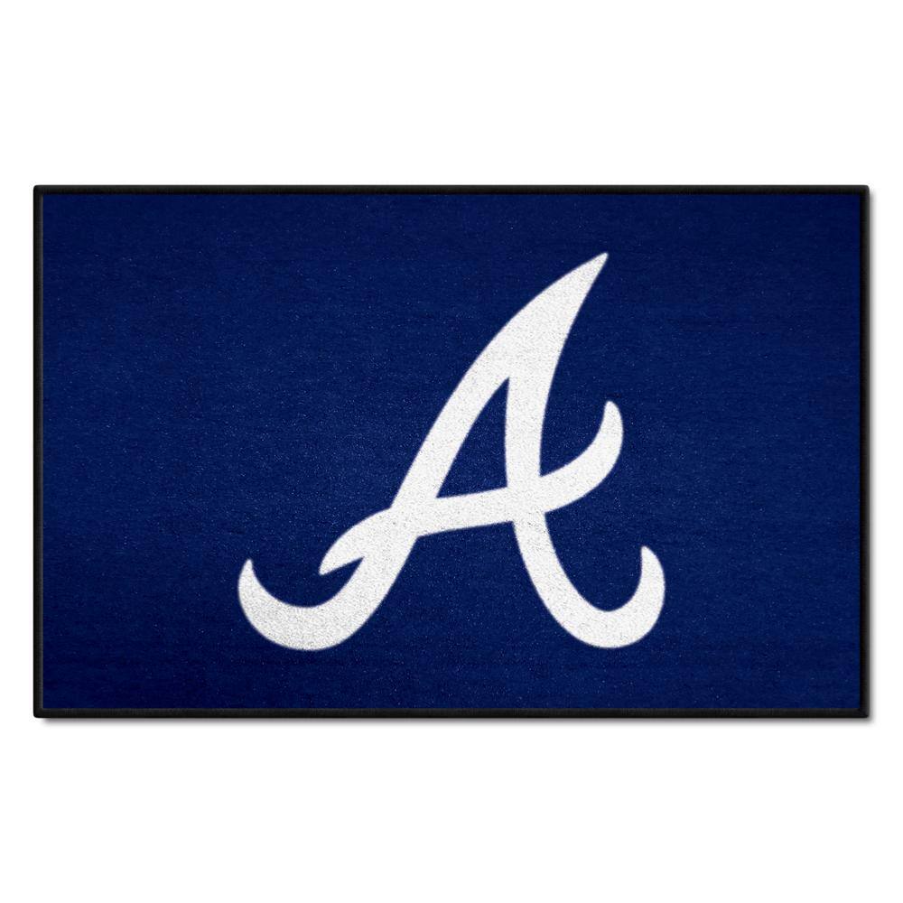 FANMATS Atlanta Braves Navy 1.5 Ft. X 2.5 Ft. Starter Area Rug 29183 ...