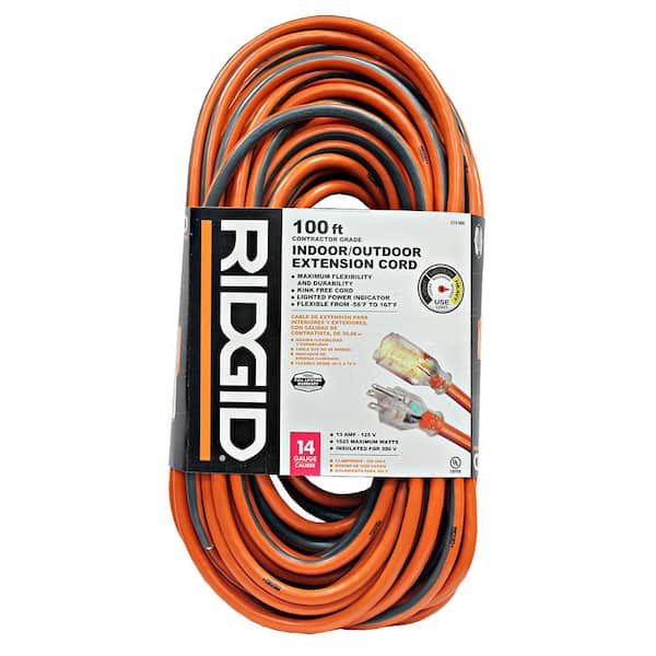 RIDGID 100 ft. 14/3 Outdoor Extension Cord