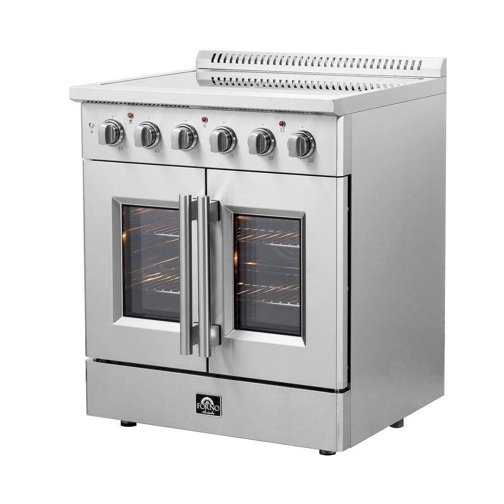 Galiano 30-inch Stainless Steel French Door Electric Range with Air Fryer