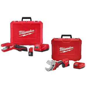 M12 12V Lithium-Ion Cordless Copper Tubing Cutter Kit with M12 PVC Shear Kit