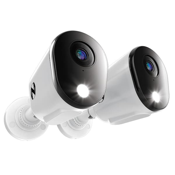 Night Owl Add-On Wired 2K 2-Way Audio Deterrence Spotlight Cameras (2-Pack)