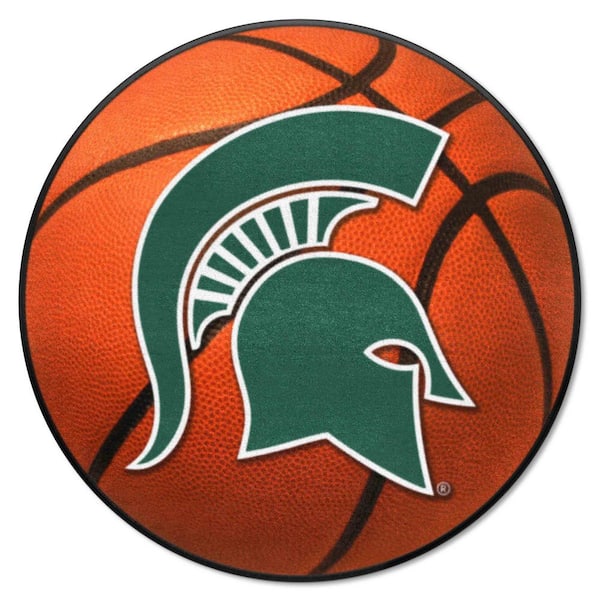 NCAA Michigan State University Orange 2 ft. x 2 ft. Round Area Rug
