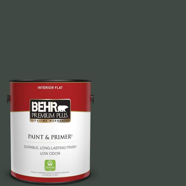 BEHR PREMIUM PLUS 1 gal. #PPF-54 Trellised Ivy Flat Low Odor Interior Paint & Primer