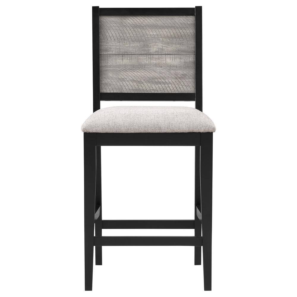 Elodie Gray Upholstered Counter Height Dining Chair with Wood Frame