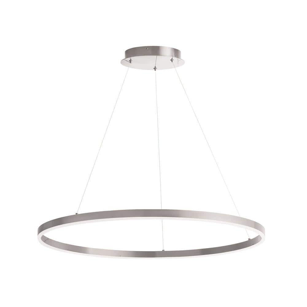 Circulo 32" Silver LED Round Pendant Light