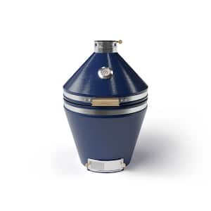22 in. Charcoal Kamado Grill In Blue