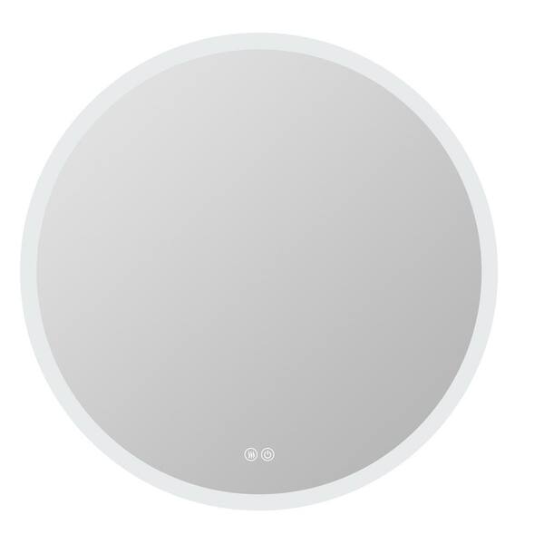 PexFix 30 in. x 30 in. Mordern LED Round Mirror vanity Mirror with ...