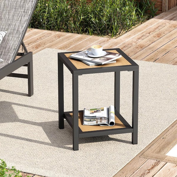 Crestlive Products Black 15.75 in. Square Aluminum Outdoor