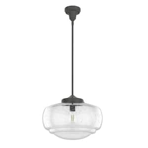 Saddle Creek 1 Light Noble Bronze Large Pendant with Seeded Glass Shade Kitchen Light
