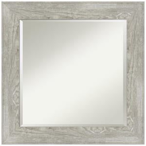 Dove Greywash 26 in. H x 26 in. W Framed Wall Mirror