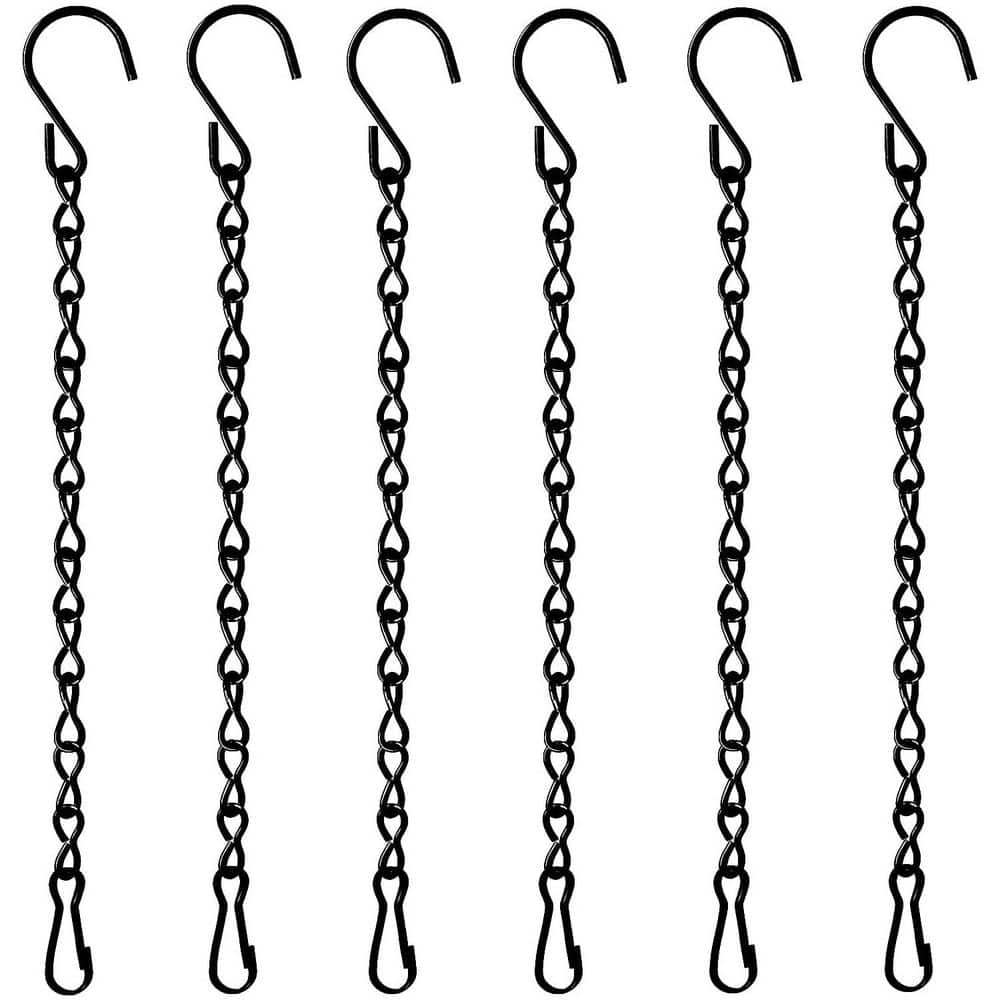 9.5 in. Hanging Chain for Bird Feeders Planters Lanterns Wind Chimes Black 6-Pack Adjustable Length price history on PriceWatchPro