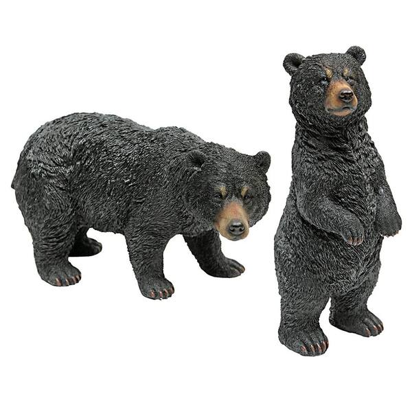 Design Toscano Black Bear Walking and Standing Statue Set (2-Piece)