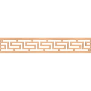 Tulum Fretwork 0.25 in. D x 46.625 in. W x 8 in. L Hickory Wood Panel Moulding