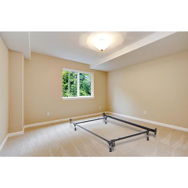 Twin Headboard and Footboard Adjustable Bed Frame with 4-Glides