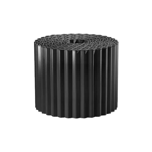 Black Corrugated Metal Garden Edging 6" x 40Ft, Landscape Edging Border for Lawn, Flower Bed, Garden Fence