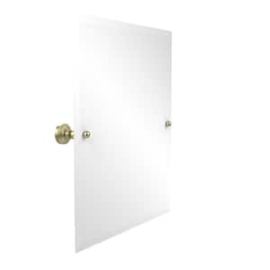 Waverly Place Collection 21 in. x 26 in. Frameless Rectangular Single Tilt Mirror with Beveled Edge in Satin Brass