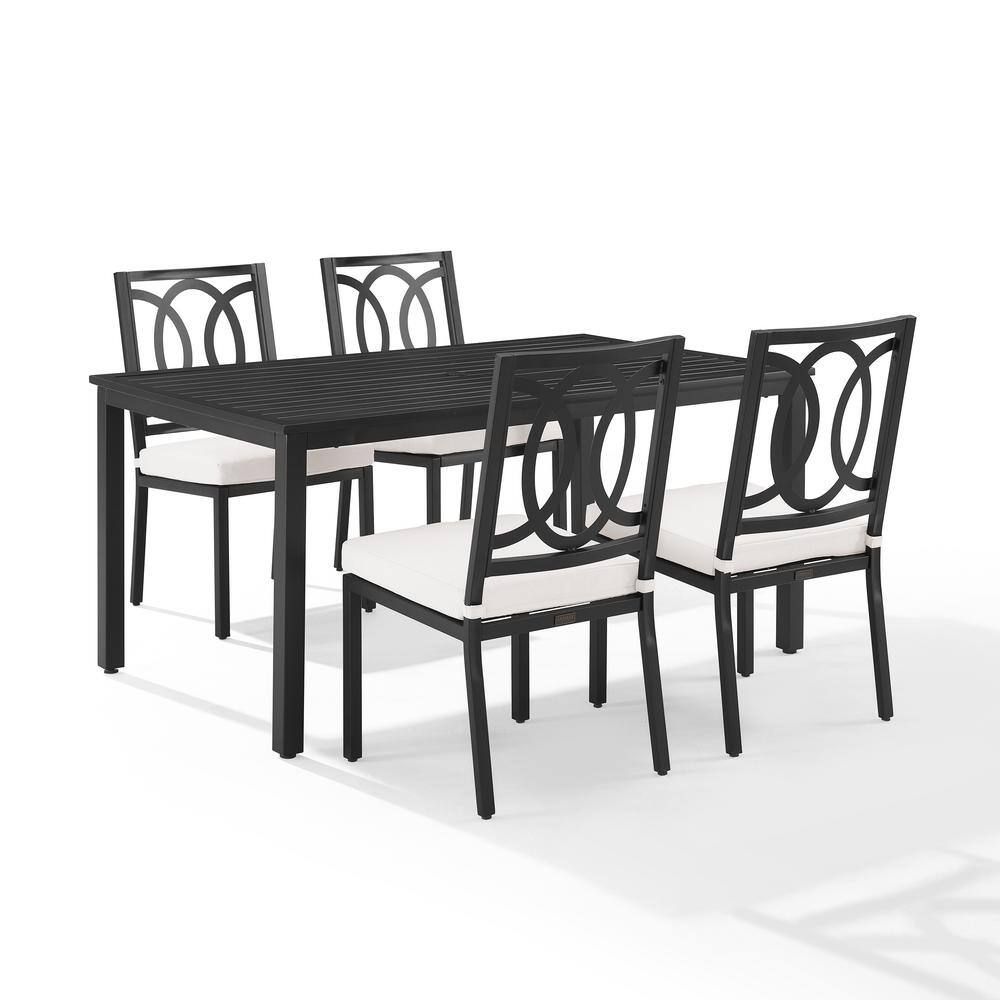 CROSLEY FURNITURE Chambers Black 5Piece Metal Black Outdoor Dining Set