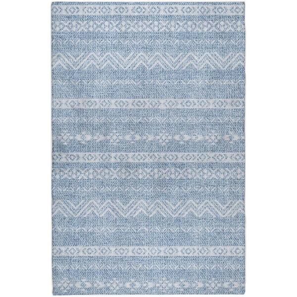 Dream Shag Premium Machine Washable Abstract ADS803 Blue 10 ft. x 14 ft. Area Rug