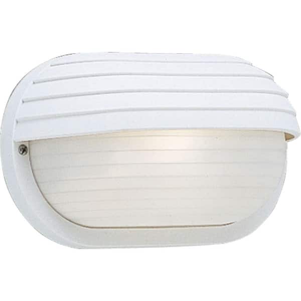 Progress Lighting 1-Light 5.9 in. Outdoor White Wall Lantern