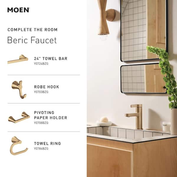 MOEN Beric Single Hole Single Handle Bathroom Faucet in Matte