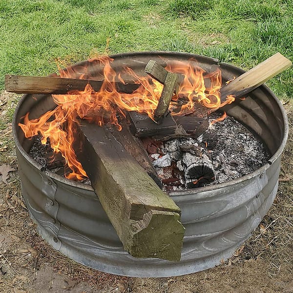 Galvanized Steel Ring Wood, 72 Inch Fire Pit Ring