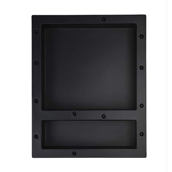 WOODBRIDGE 16 in. W x 20 in. H x 4 in. D Standard Double Shower Niche in Black