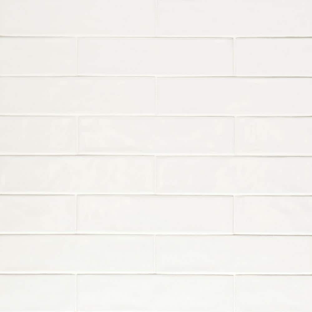 Clara 2.75 in. x 11 in. Glossy White Porcelain Floor Subway Tile (6.35 sq. ft./Case) price history on PriceWatchPro