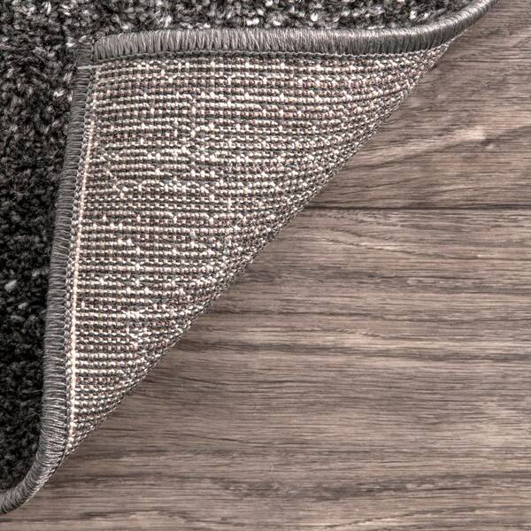 nuLOOM Julene Contemporary Ripples Gray 8 ft. Square Rug BDSM05A