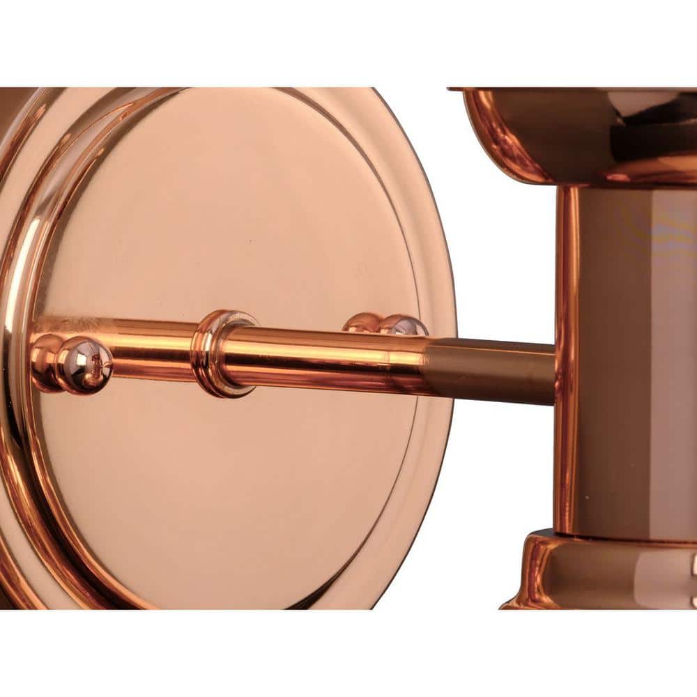 Brookside Vintage Copper Lantern Wall Sconce, 14" Dimmable