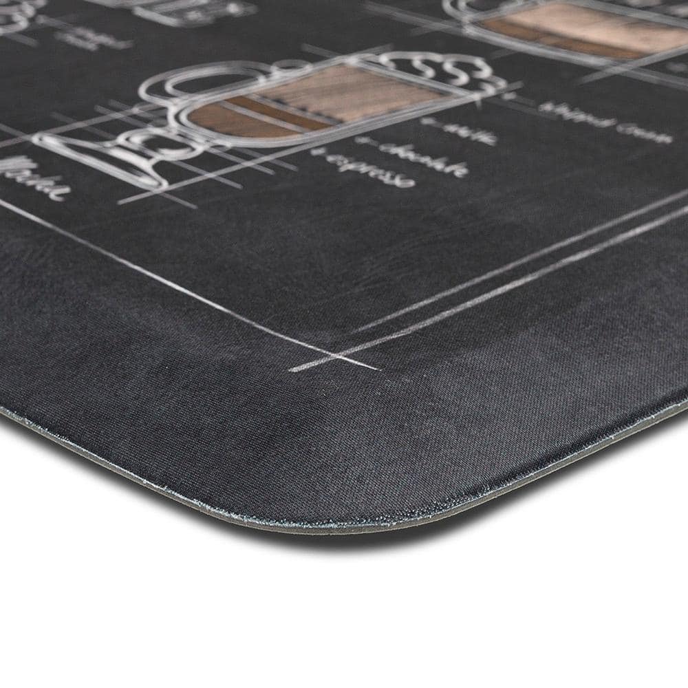 Coffee Guide Multicolor Anti-Fatigue Kitchen Mat, 18" x 30"