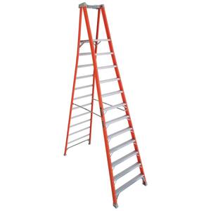 12 ft. Fiberglass Pinnacle Platform Ladder with 300 lbs. Load Capacity Type IA Duty Rating