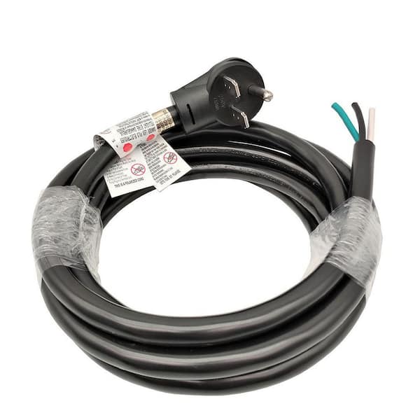 15 ft. 10 / 3 3-Wire 30 Amp 250-Volt 3-Prong NEMA 6-30 Replacement Power Cord (NEMA 6-30P Plug to 3 Wires) Black