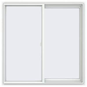47.5 in. x 47.5 in. V-2500 Series White Vinyl Right-Handed Sliding Window with Fiberglass Mesh Screen