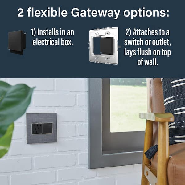 Legrand adorne with Netatmo Surface Mount Smart Gateway Hub, Graphite