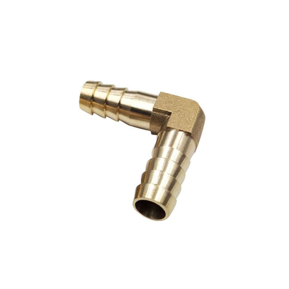 Everbilt 3/8 in. Brass 90-Degree Barb Elbow Fitting 832360 - The Home Depot