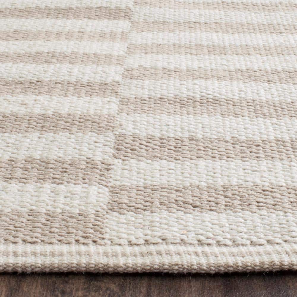 Coastal Charm Gray Cotton 8' x 10' Flat Weave Area Rug