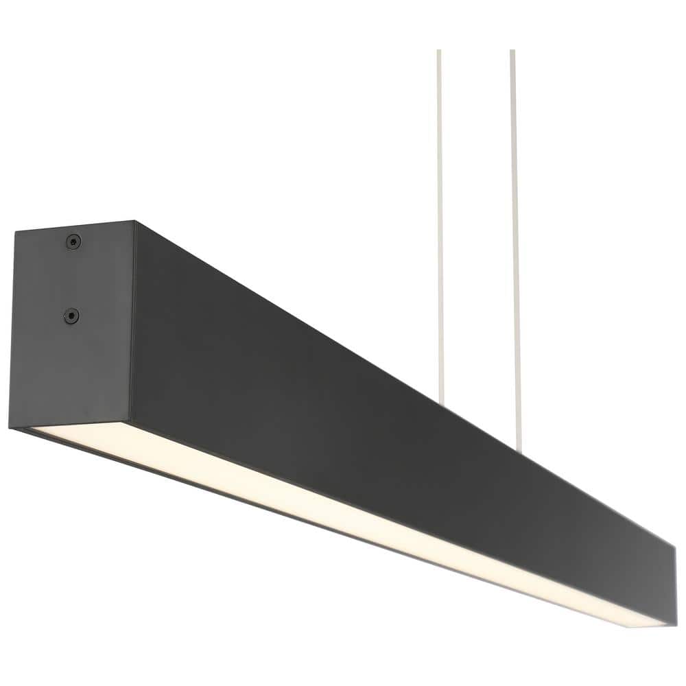Form Sleek Matte Black LED Linear Pendant Light