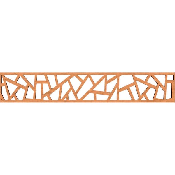 Ekena Millwork Harrisburg Fretwork 0.375 in. D x 46.625 in. W x 8 in. L Cherry Wood Panel Moulding