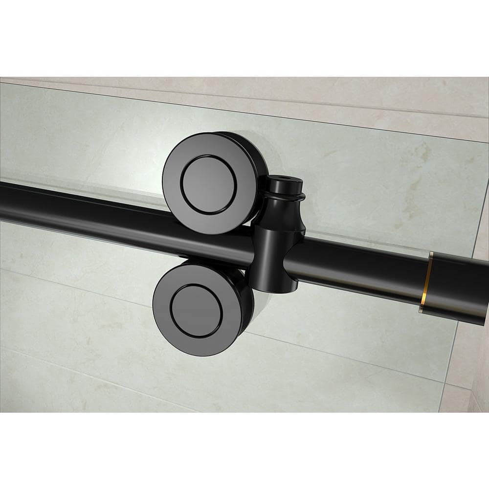 Langham 60" x 75" Frameless Sliding Shower Door in Oil Rubbed Bronze