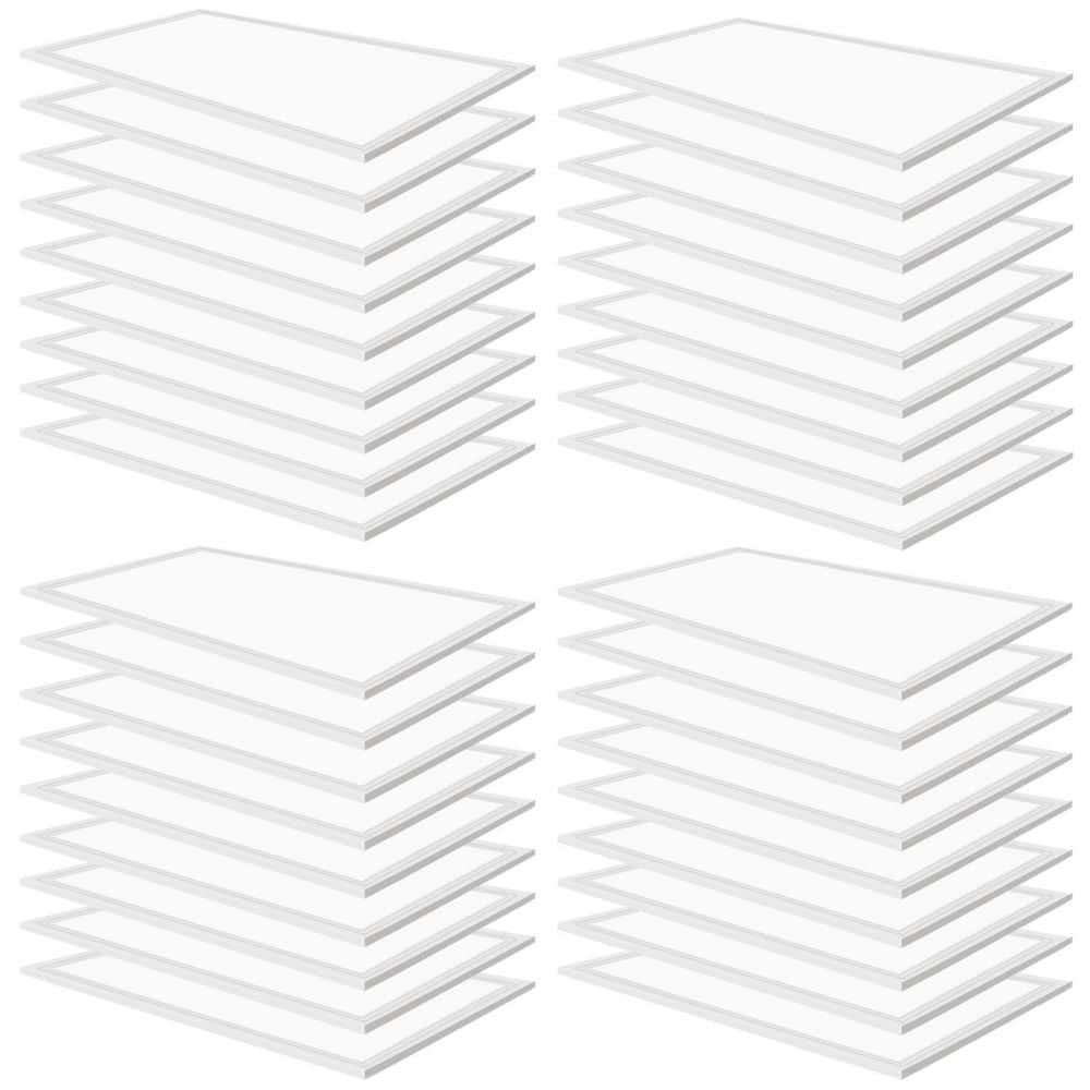 ETL Listed 2 ft. x 4 ft. 7800-Lumen Integrated LED Recessed Troffer Light 5000K LED Flat Panel Light for Office 36-Piece price history on PriceWatchPro