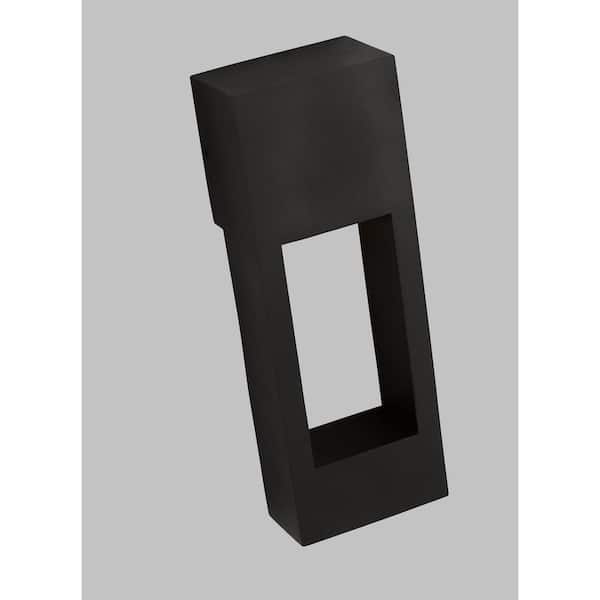 Generation Lighting - Testa Medium 2-Light Black LED Outdoor Wall Lantern Sconce (1-Pack)